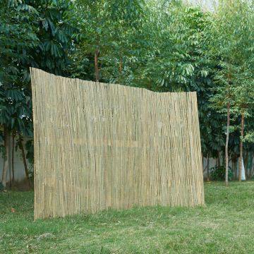 Valla de bambú Baarle para ocultación 100x500cm - Natural [casa.pro]
