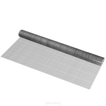 Malla de alambre cuadrados 1 rollo de alambre - tela metálica - 1x 5m - gris [pro.tec] 