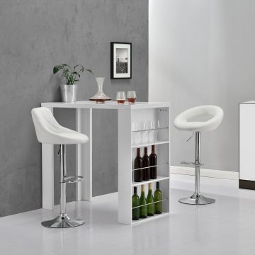 [en.casa]® Mesa de bar  (2 colores) mueble alto - barra de bar  