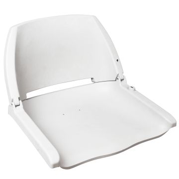 [pro.tec] Asiento de barco / silla de barco - plegable [blanco] plástico