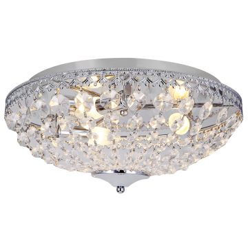 [lux.pro]® luz de techo - Lámpara de techo colgante - Cristales de Arte centelleantes (3 x E14) - cromo