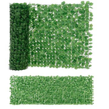 [neu.haus] Valla de hojas artificiales (150 x 300 cm) PVC Protector visual y contra el viento 