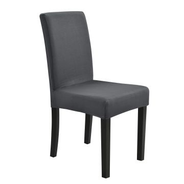 [neu.haus] Funda para silla en color gris oscuro material extensible y elástico para diferentes tamaños de sillas