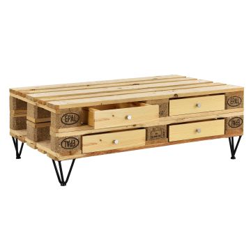[en.casa] Cajón para europalé - se adapta perfectamente - madera (9,5cm x 37,5cm x 44,5 cm)