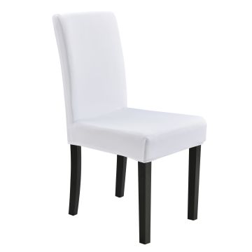[neu.haus] Funda para silla en color blanco material extensible y elástico para diferentes tamaños de sillas