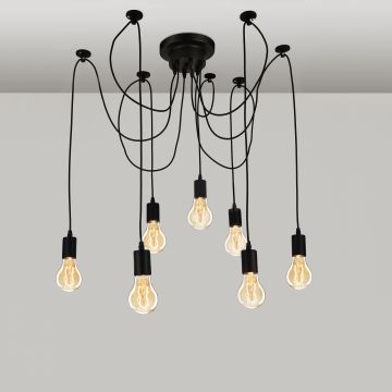 [lux.pro]  Lámpara de techo - estilo vintage - con 7 soportes (ajustables) - lámpara de diseño