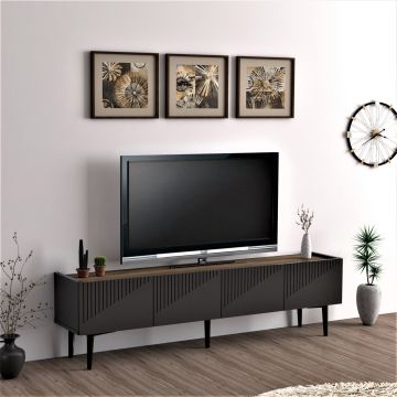 Mueble de TV Oppdal aglomerado/plástico 45 x 154 x 37 cm en varios colores [en.casa] 