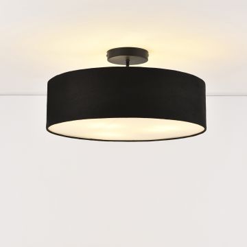 [lux.pro]® Lámpara de techo - Missouri 30 x 45 cm Diseño - Luz - Interior - Soporte Cuadrado - Plástico - Efecto Textil - Negro / Blanco