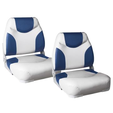  2x asientos de barco 'Exclusive - Line' (color a elegir) set ahorro - de piel sintética resistente al agua / silla de barco / tapizada / silla de pescar / resistente a rayos UVA[ pro.tec]®