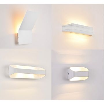 [lux.pro]® Alplique de pared - lámpara de pared - diseño - blanco