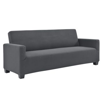 [neu.haus] Funda de sofá gris oscuro para sofá de 140-210 cm de ancho - funda para mueble extensible, material elástico 