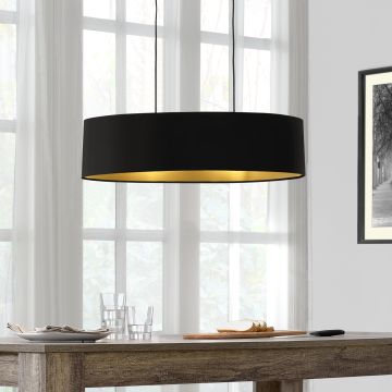 [lux.pro]® Lámpara Colgante - Moderna - Diseño - Altura 132 cm - Iluminación interior - Luz efectiva - Negro - 2x E27