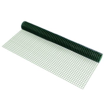 [pro.tec] Malla de alambre (cuadrados)(1m x 5m)(verde) valla de tela metálica Rollo de alambre
