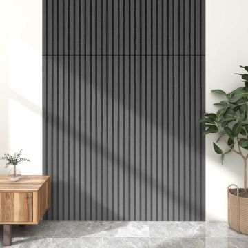 Set de 4x paneles de pared Vang acústico en MDF y fieltro 120 x 60 x 2 cm (2,88 m²) - Roble gris [NEU.HOLZ]