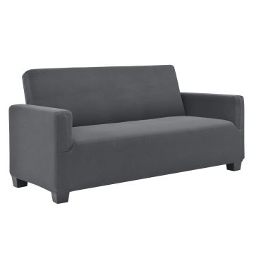 [neu.haus] Funda de sofá gris oscuro para sofá de 120-190 cm de ancho - funda para mueble extensible, material elástico 