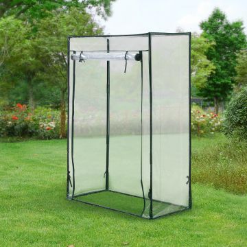 Invernadero de jardín Terzigno acero PVC 100x50x150 cm transparente [en.casa]
