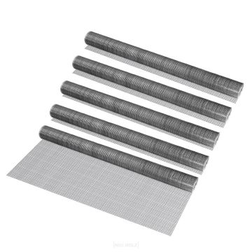 5 rollos de malla de alambre cuadrados de 25 m - 1 x 5 m / rollo - acero galvanizado - gris [pro.tec]