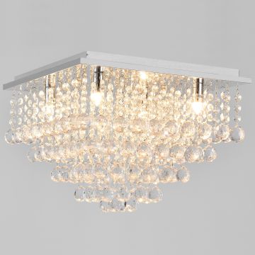 [lux.pro]® Lámpara de techo con cristales sintéticos brillantes - (4 x G9) - Iluminación colgante